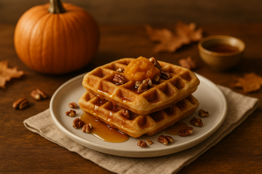 Pumpkin pecan waffle