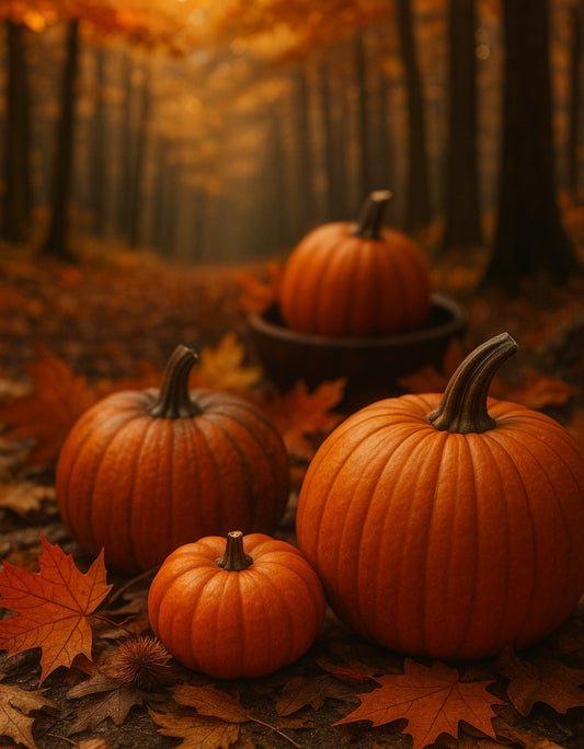 Autumn Woods & Pumpkin