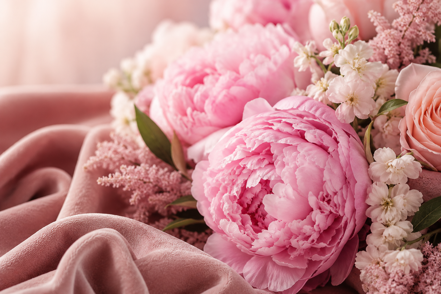 Peony & Blush Suede