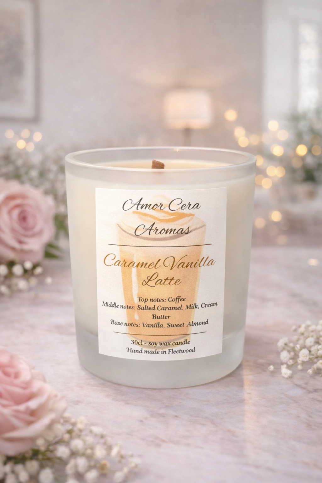 Caramel Vanilla Latte Candle