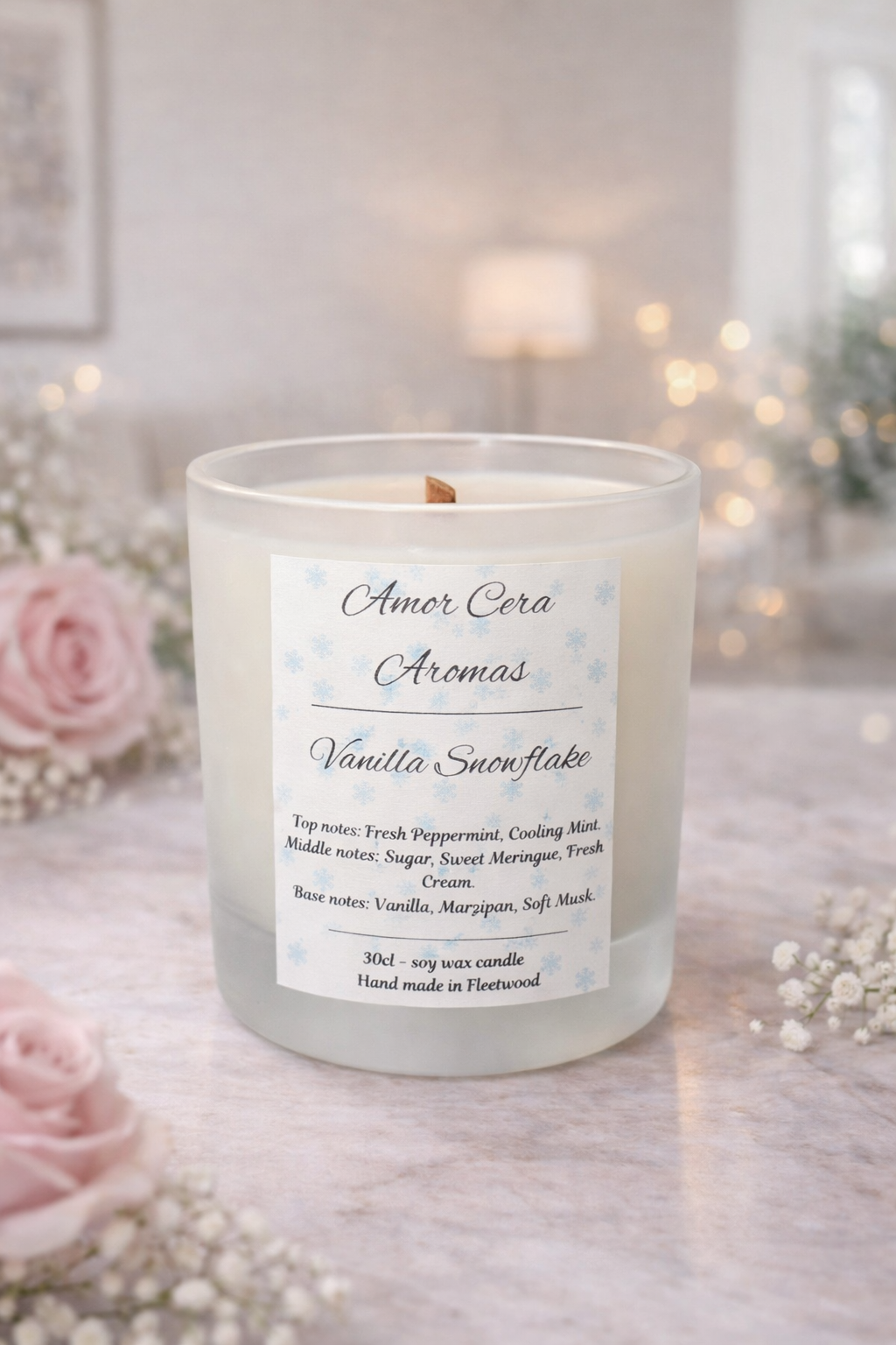 Vanilla Snowflake Candle